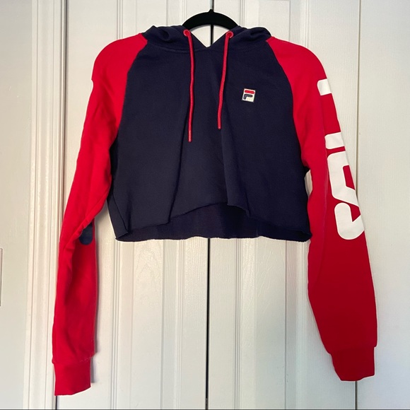 UO x Fila Cropped Hoodie - Picture 1 of 6